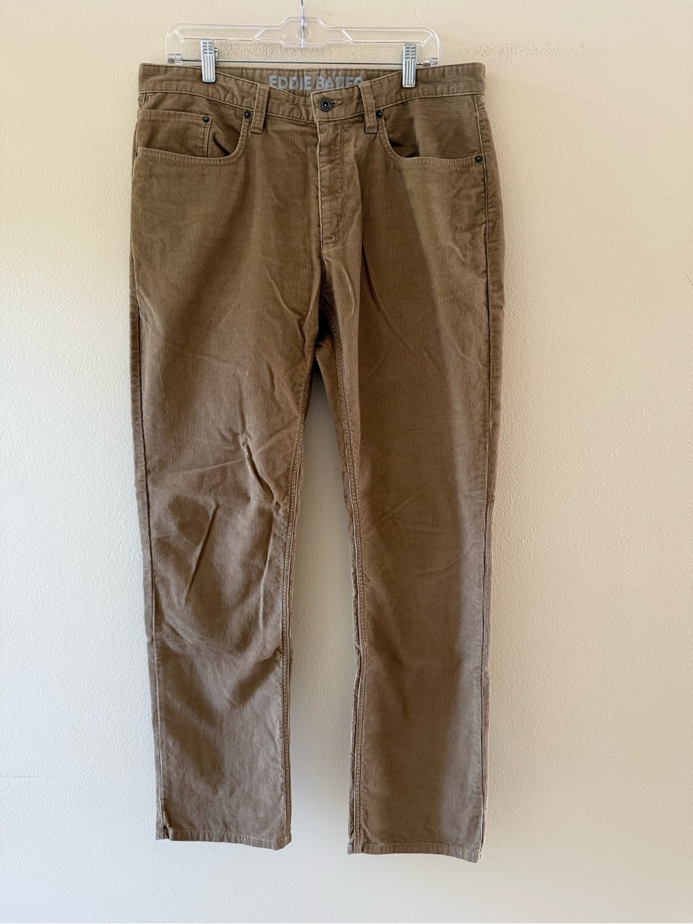 Eddie Bauer Men's Straight Fit Corduroy Pants Beige 34x32